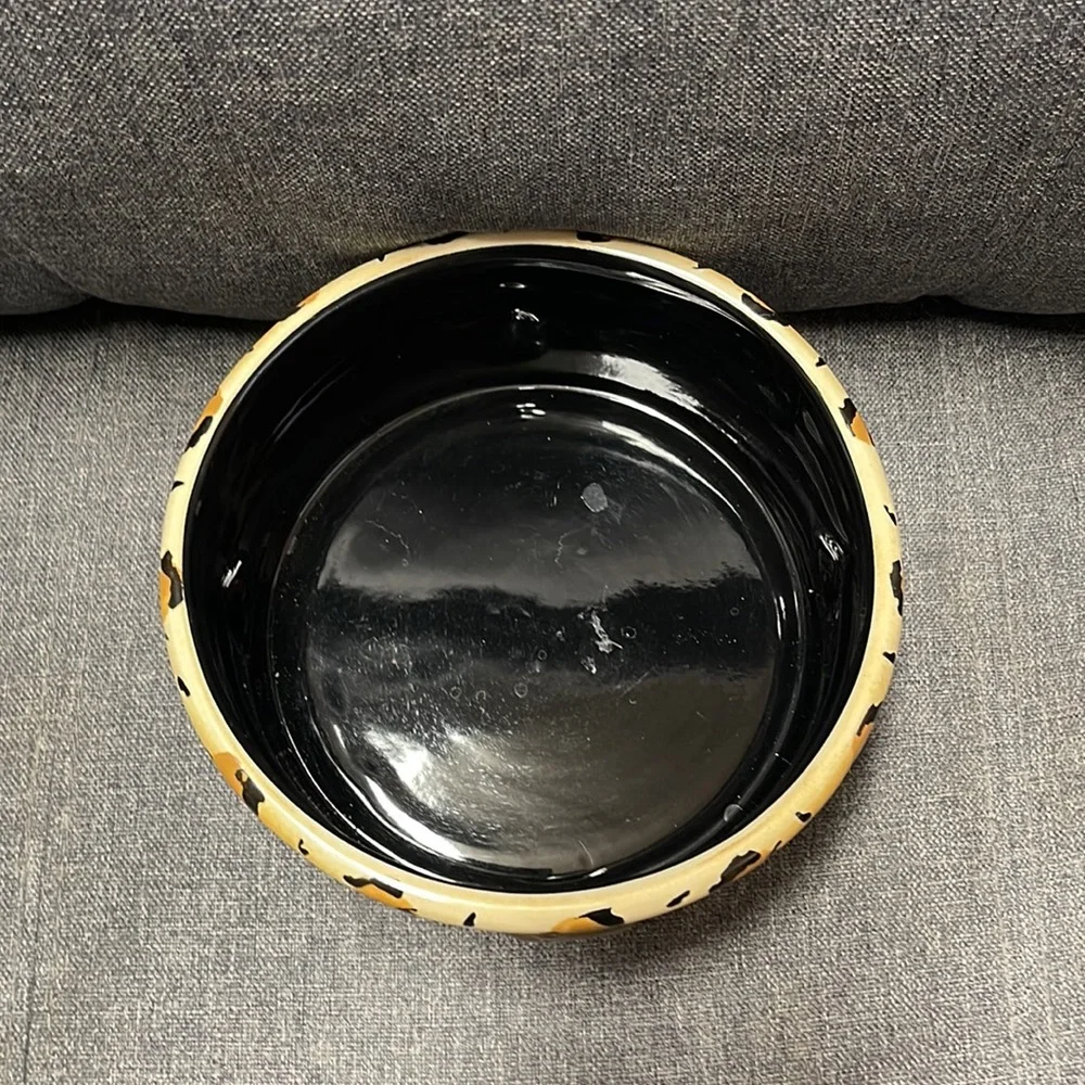 Lillian Vernon Animal Print Belt Buckle Pet Bowls